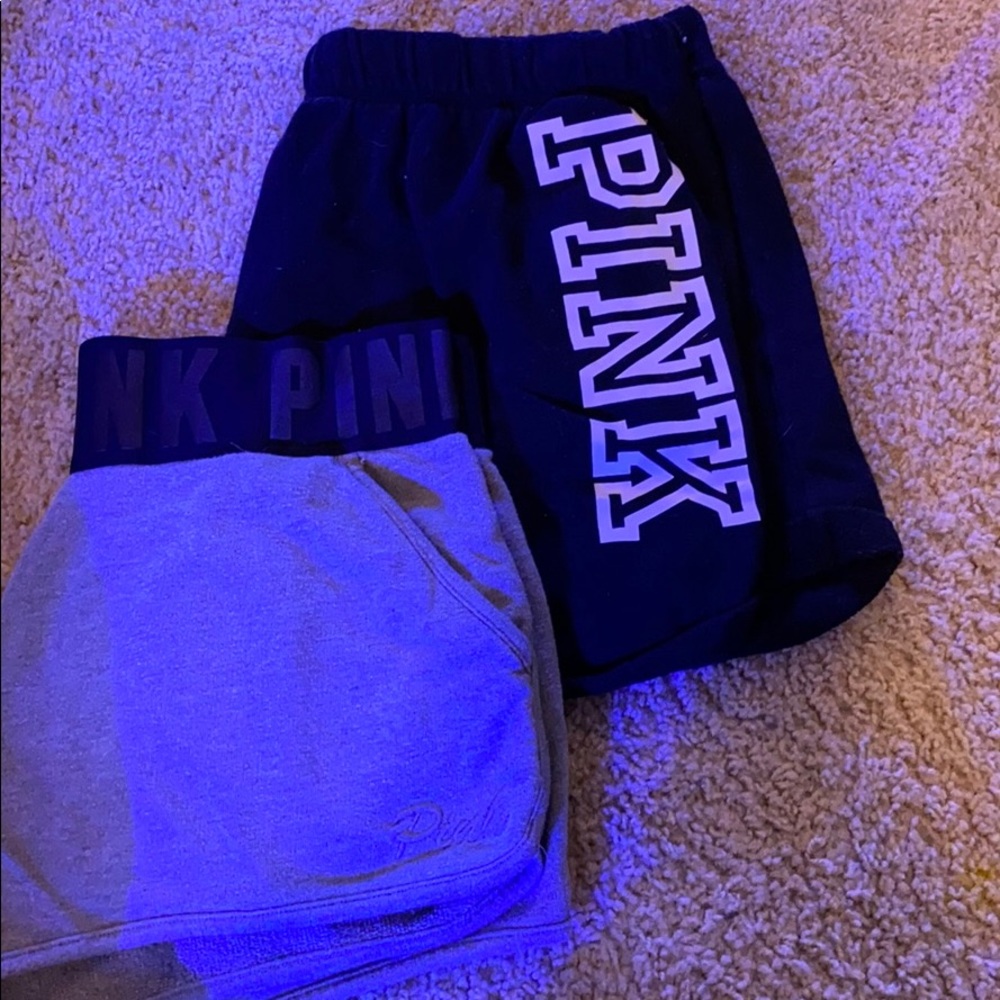 2 pairs Victoria’s Secret pink sweat shorts